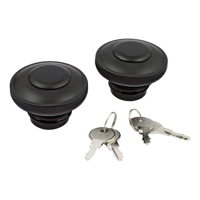 Gas Cap Set With Lock, Black Gas Cap Mcs