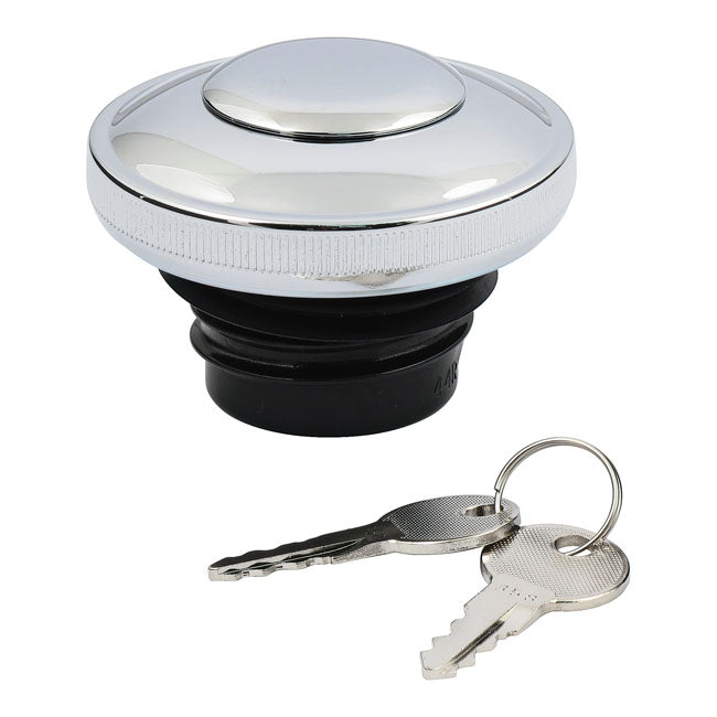 Gas Cap Vented With Lock, Chrome Gas Cap Mcs