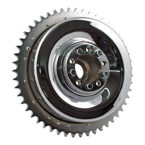 37 57 B.T. Rear Brake Drum & Sprocket. Chrome Brake Drums Mcs