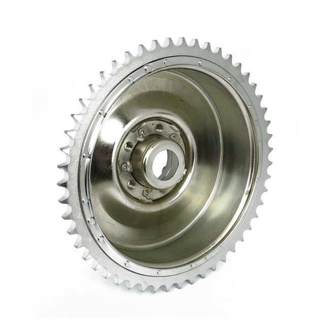 58 62 B.T. Rear Brake Drum & Sprocket. Chrome Brake Drums Mcs
