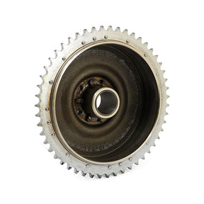 67 72 B.T. Rear Brake Drum & Sprocket. Chrome Brake Drums Mcs