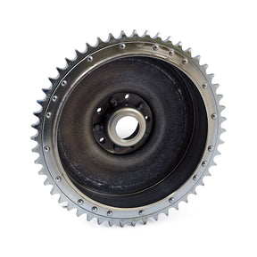 63 66 B.T. Rear Brake Drum & Sprocket. Chrome Brake Drums Mcs