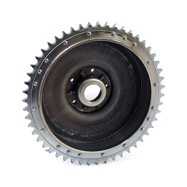 63 66 B.T. Rear Brake Drum & Sprocket. Chrome Brake Drums Mcs