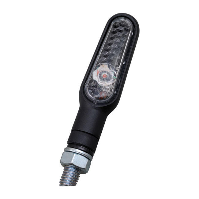 Daytona, D-Light mini LED turn signal set. Black, clear lens TURN SIGNALS Daytona