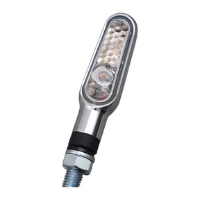 Daytona,D-Light mini LED turn signal set. Chrome, clear lens TURN SIGNALS Daytona
