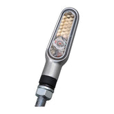 Daytona,D-Light mini LED turn signal set. Silver, clear lens TURN SIGNALS Daytona