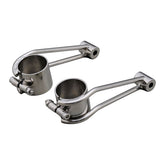 Bracket For ''Vintage'' Headlamp. 41mm Fork Tubes. Polished Ss Headlamp Brackets Mcs