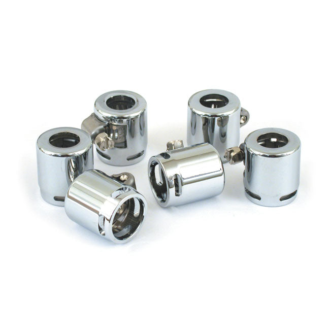 Smooth Hose Clamps, 3/8". Chrome Slotted Hose Clamps Mcs