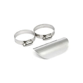 Universal Smooth Heat Shield 4" Long Chrome Exhaust Heat Shields Mcs