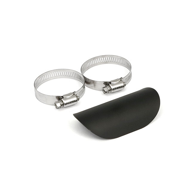 Universal Smooth Heat Shield 4" Long Black Exhaust Heat Shields Mcs