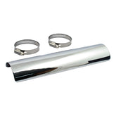 Universal Smooth Heat Shield 10" Long Chrome Exhaust Heat Shields Mcs