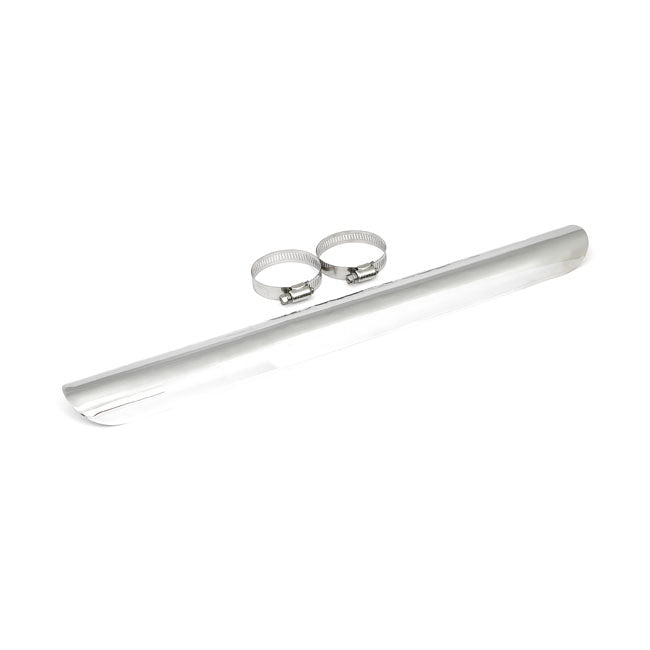 Universal Smooth Heat Shield 18" Long Chrome Exhaust Heat Shields Mcs