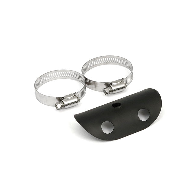 Universal Bullet Hole Heat Shield 4" Long Black Exhaust Heat Shields Mcs