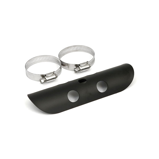 Universal Bullet Hole Heat Shield 7" Long Black Exhaust Heat Shields Mcs
