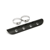 Universal Bullet Hole Heat Shield 10" Long Black Exhaust Heat Shields Mcs