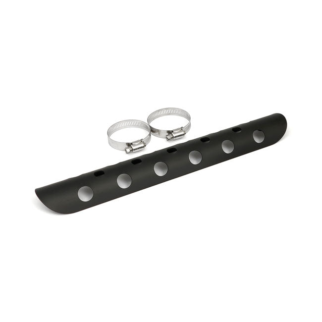 Universal Bullet Hole Heat Shield 14" Long Black Exhaust Heat Shields Mcs