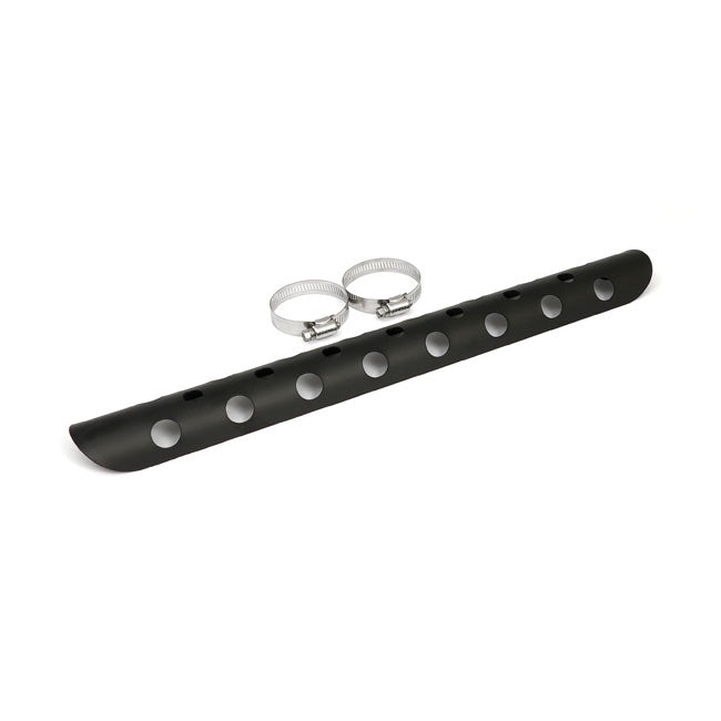 Universal Bullet Hole Heat Shield 18" Long Black Exhaust Heat Shields Mcs