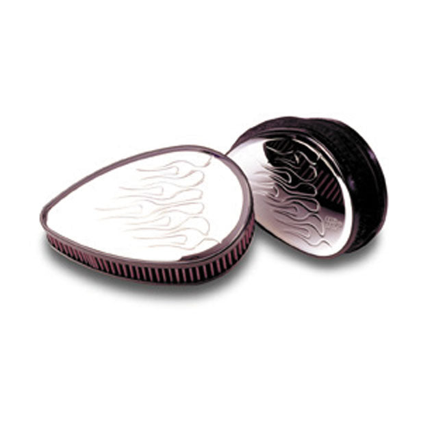 K&N, billet air cleaner assembly. Teardrop Flames Air Cleaner K&N