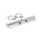 Universal Bullet Hole Heat Shield 10" Long Chrome Exhaust Heat Shields Mcs
