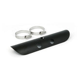 Universal Bullet Hole Heat Shield 10" Long Black Exhaust Heat Shields Mcs