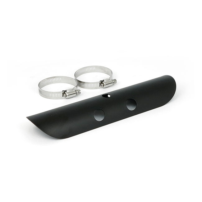 Universal Bullet Hole Heat Shield 10" Long Black Exhaust Heat Shields Mcs