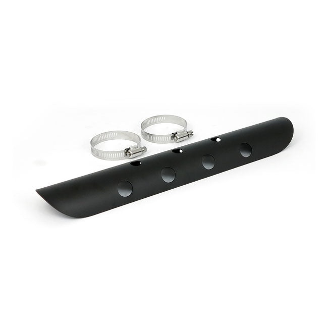 Universal Bullet Hole Heat Shield 14" Long Black Exhaust Heat Shields Mcs