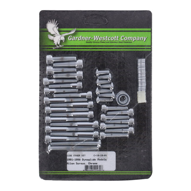Big Twin Side Cover Mount Kit, Chrome Allen Side Cover Mount Kits Gardner Westcott