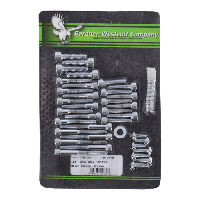 Big Twin Side Cover Mount Kit, Chrome Allen Side Cover Mount Kits Gardner Westcott