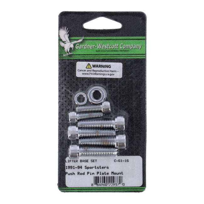 Gw, Tappet Block Mount Kit. Allenhead, Chrome Tappet Block Mount Kits Gardner Westcott