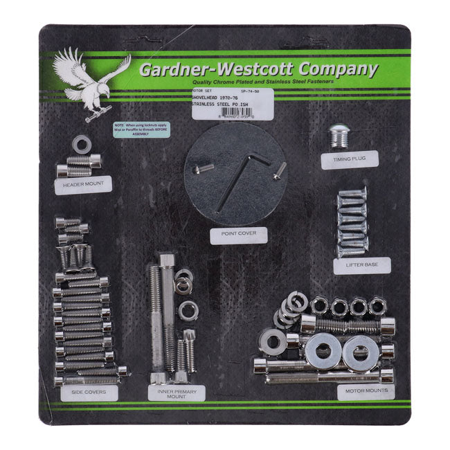 Motor Screw Set, Polished Ss Allen Motor Screw Kits Gardner Westcott