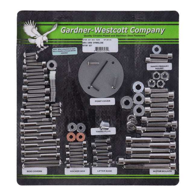 Motor Screw Set, Polished Ss Allen Motor Screw Kits Gardner Westcott