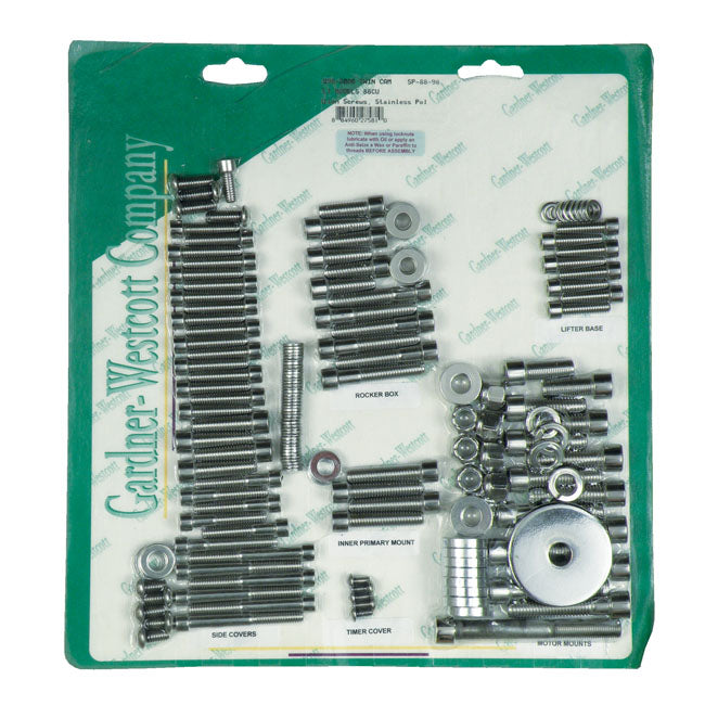 Motor Screw Set, Polished Ss Allen Motor Screw Kits Gardner Westcott