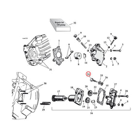 Chain Oiler Adj. Screw (Slotted) Oil Pump Parts Mcs