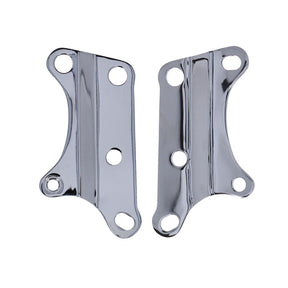 Motor Mount Plate Set, Lower Front. Chrome Engine Mounts Mcs