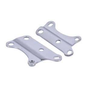 Motor Mount Plate Set, Lower Front. Chrome Engine Mounts Mcs