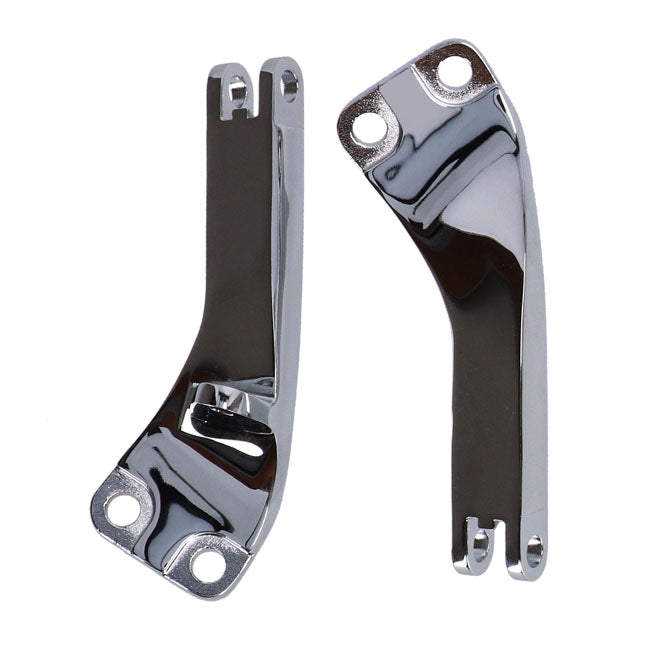 Dyna Passenger Foot Peg Mount Bracket Kit. Chrome Footpegs Brackets Mcs