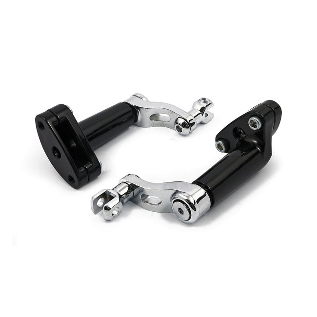 Adjustable Passenger Peg Mount Kit. Chrome Footpegs Mounts Mcs