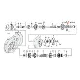 JIMS, bearing race, transmission mainshaft. +.005" TRANSMISSION PARTS Jims