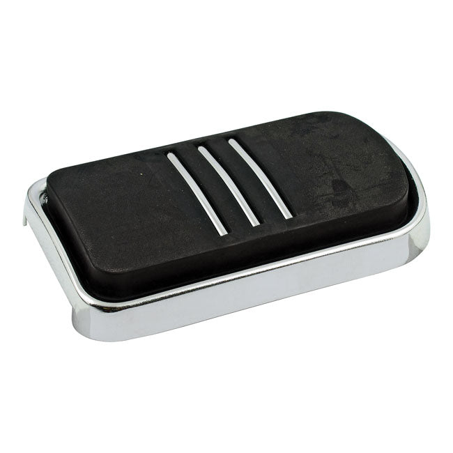 Brake Pedal Pad, Tri Rail. Chrome Brake Pedal Pads Mcs