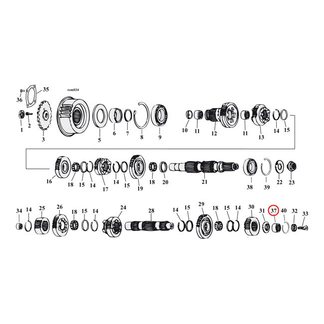 Bearing, Transmission Countershaft Countershaft Gears Mcs