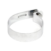 Muffler Short P Clamp 3 1/4". Chrome Steel Exhaust Mount Parts Mcs