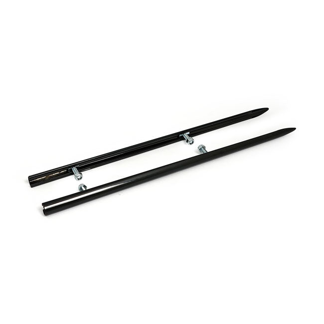 Front Fender Tip Spears, Black Fender Trims Mcs
