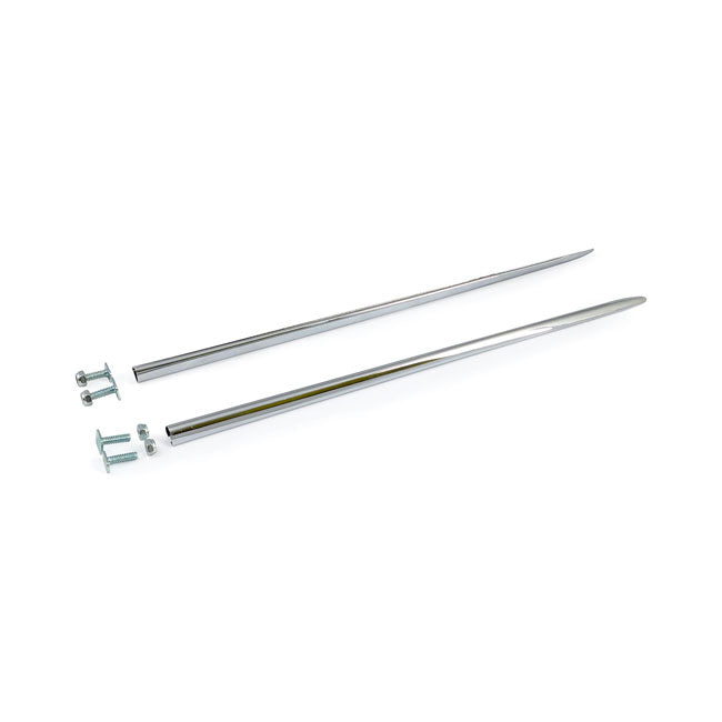 Front Fender Tip Spears, Chrome Steel Fender Trims Mcs
