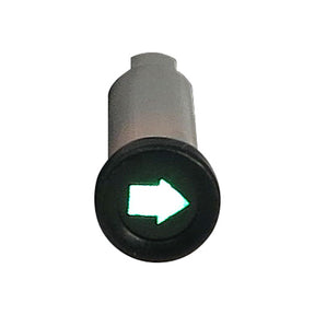 3/8 Indicator Light. Green, With ''Turn Signal Arrow'' Symbol Indicator Lights Mcs