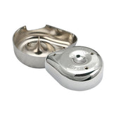 S&S, Super E/G air cleaner cover, notched. Chrome Air Cleaner Cover S&S