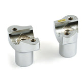 Oem Type Style Risers, Threaded. 2" Rise. Chrome Risers Mcs