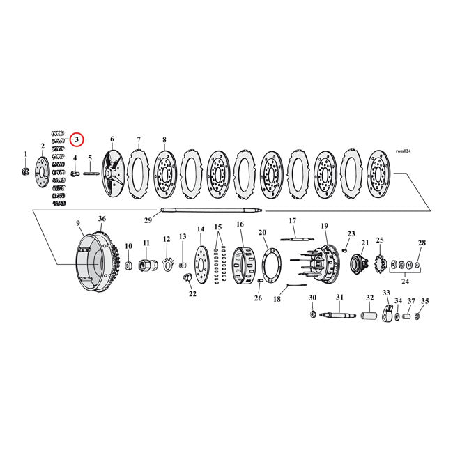 Barnett, clutch spring set 41-67 CLUTCH SPRINGS Barnett