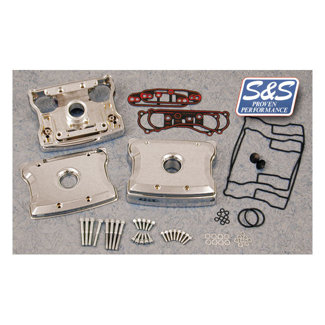 S&S, billet rocker cover kit. Chrome ROCKER COVERS S&S