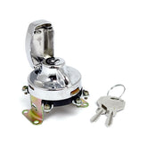 Fl Style Ignition Switch. 5 Pole, Flat Key, Chrome Switches Ignition Mcs