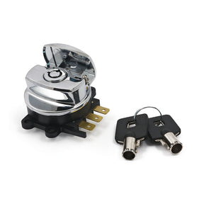96 Up Ignition Switch, Side Hinge Type. Chrome Switches Ignition Mcs